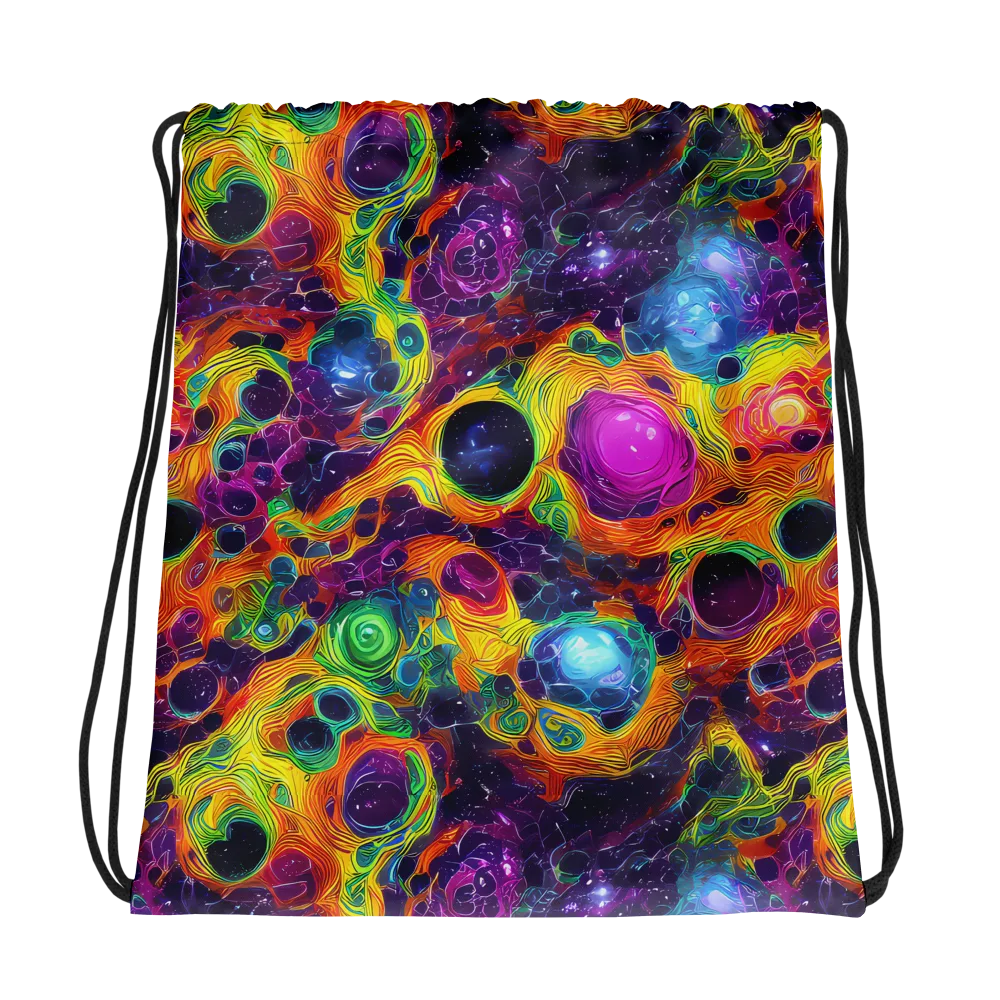 Luminous Orbits on Drawstring Bag — Photo