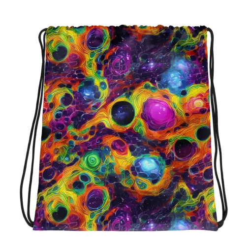 Luminous Orbits on a Drawstring Bag