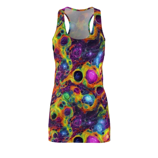 Luminous Orbits on a Racerback Dress