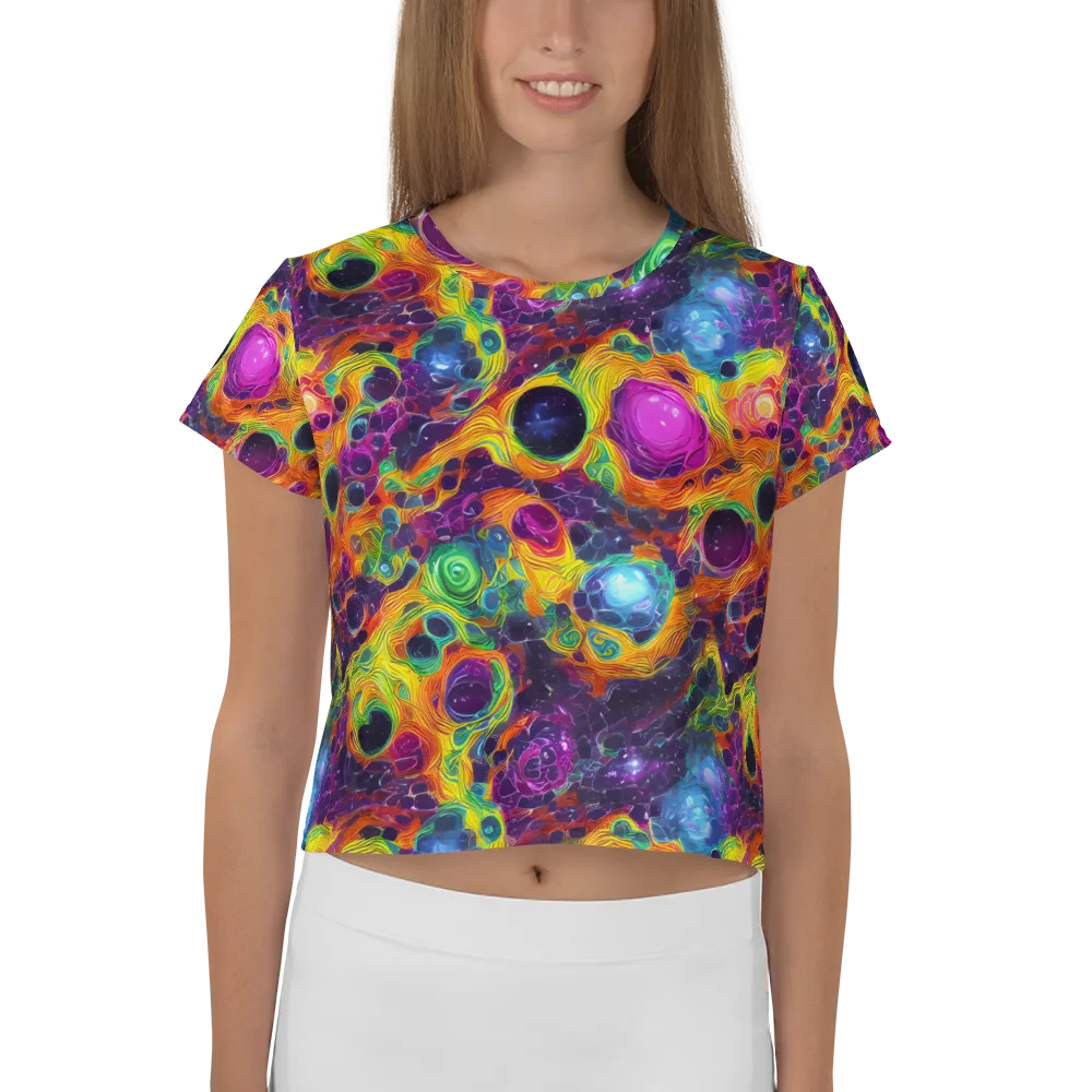 Luminous Orbits on Crop Tee — Front