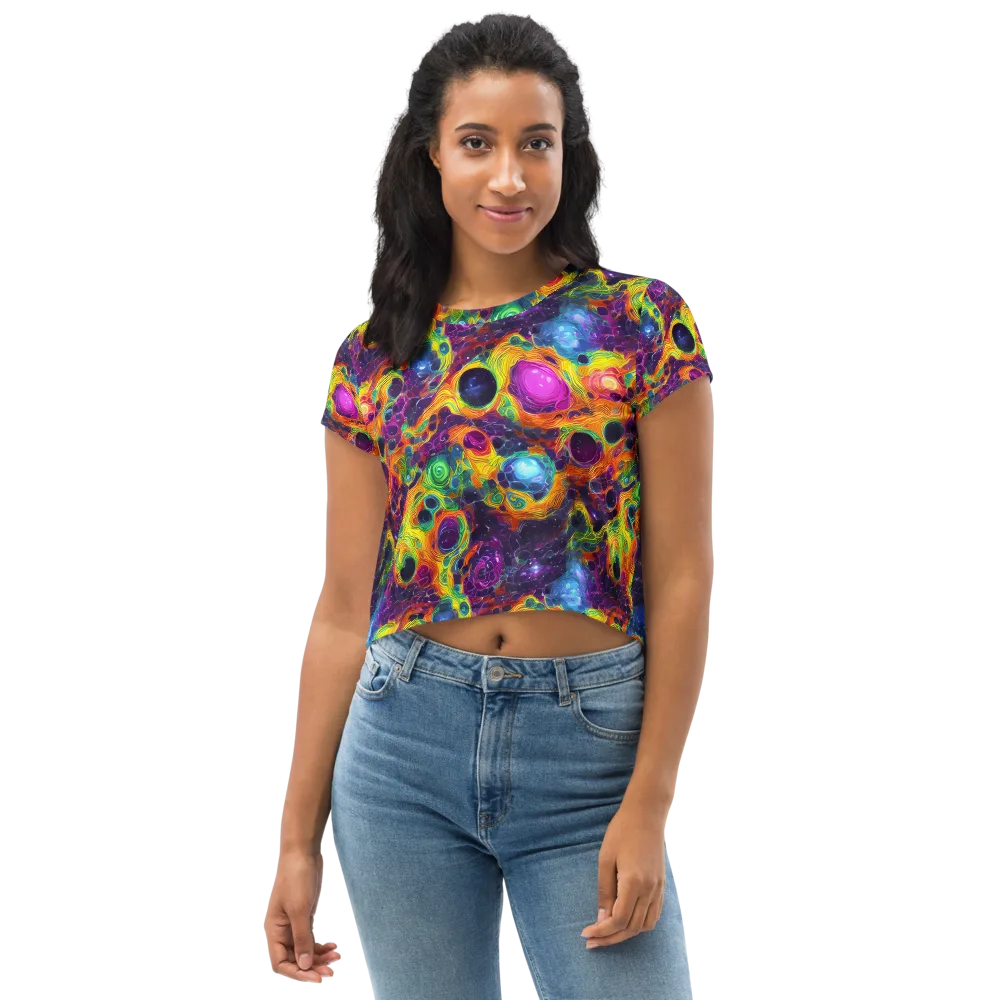 Luminous Orbits on Crop Tee — Front