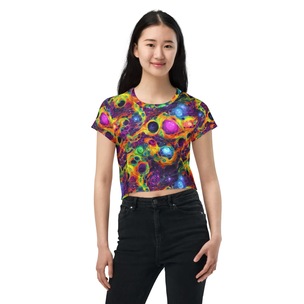 Luminous Orbits on Crop Tee — Front
