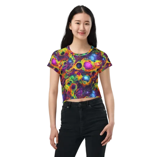 Luminous Orbits on a Crop Tee
