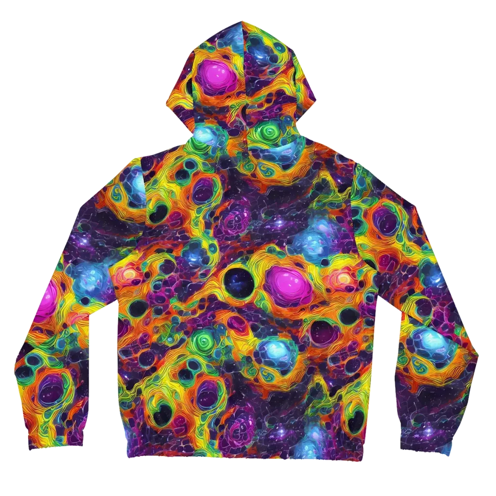 Luminous Orbits on Women's Full-Zip Hoodie — Back