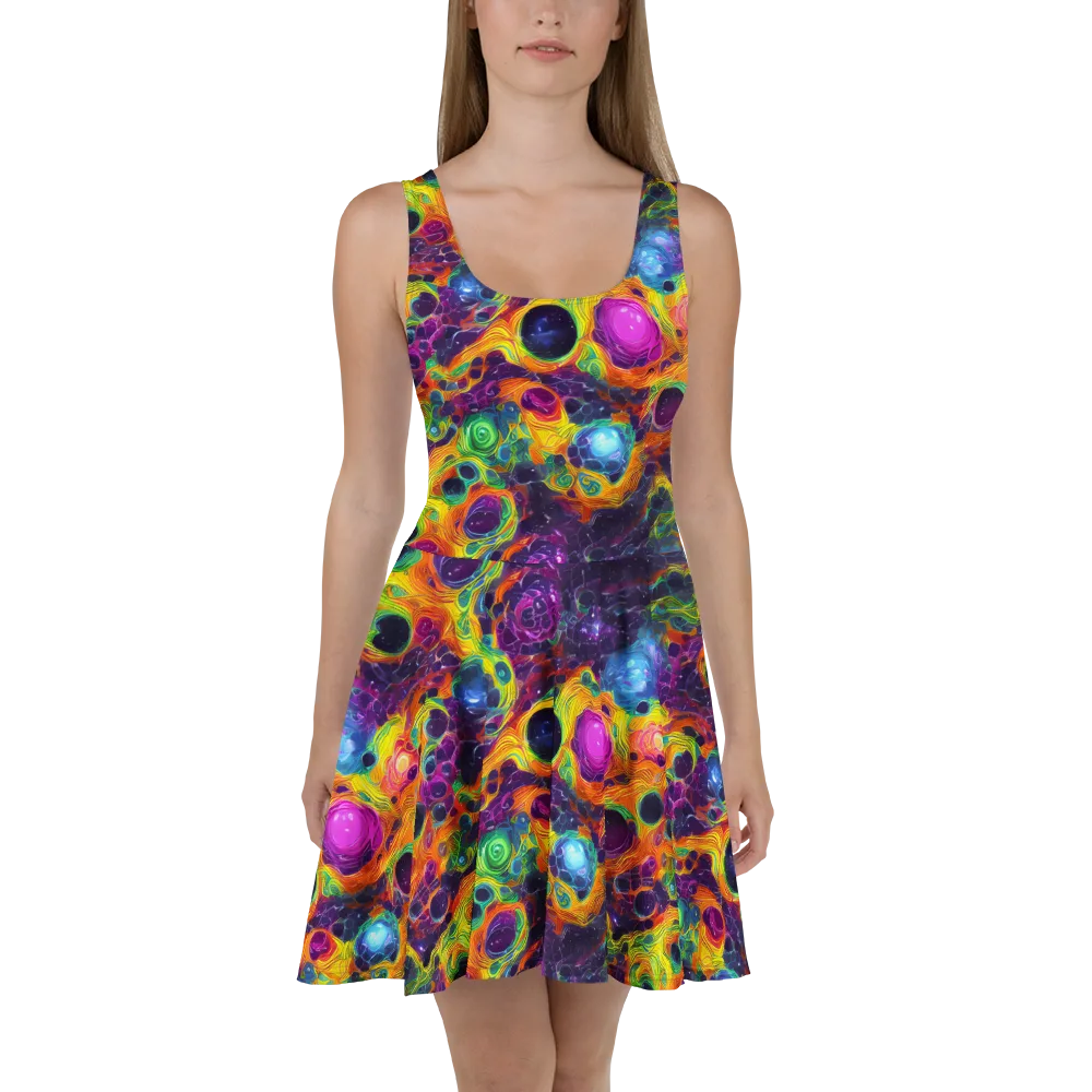 Luminous Orbits on Skater Dress — Front