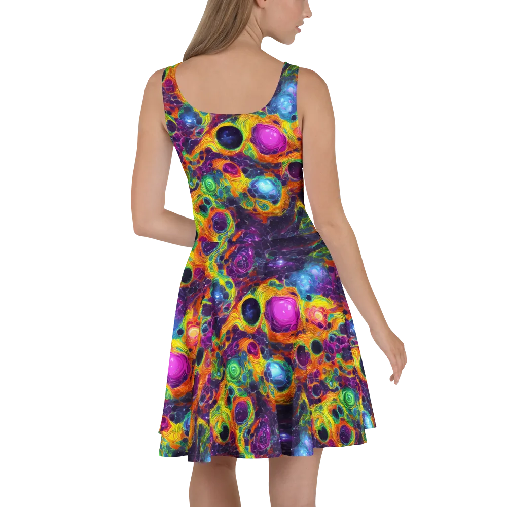 Luminous Orbits on Skater Dress — Back