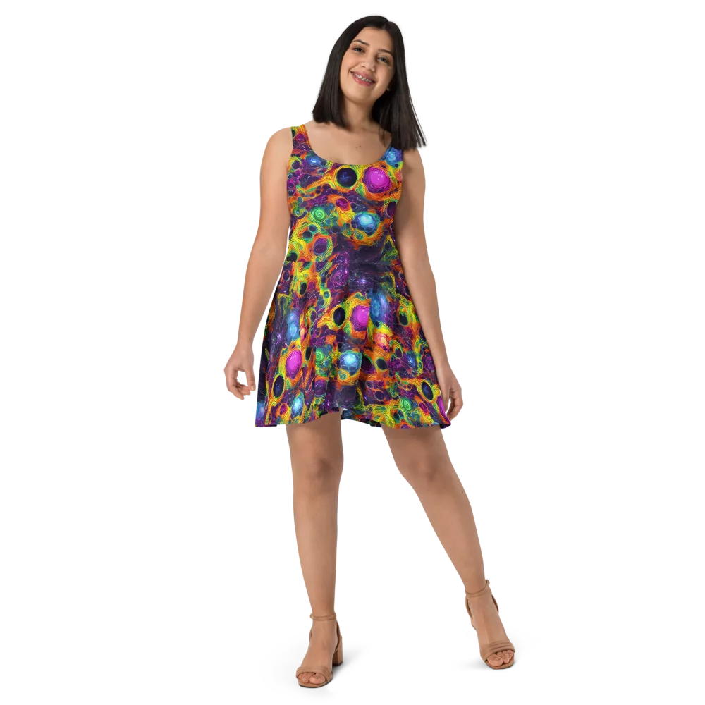 Luminous Orbits on Skater Dress — Front