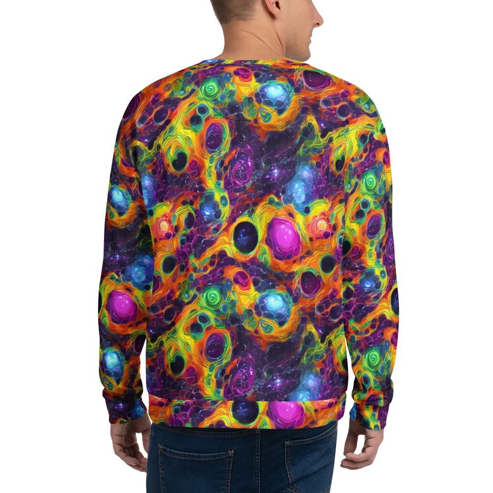 Luminous Orbits on Sweatshirt — Back