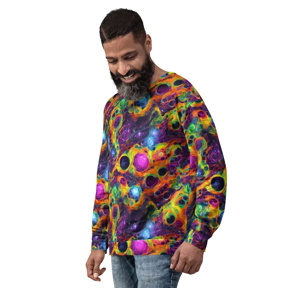 Luminous Orbits on Sweatshirt — Left Front