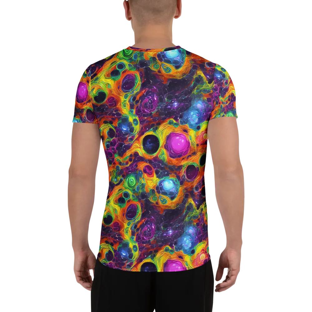 Luminous Orbits on Men's Athletic T-Shirt — Back