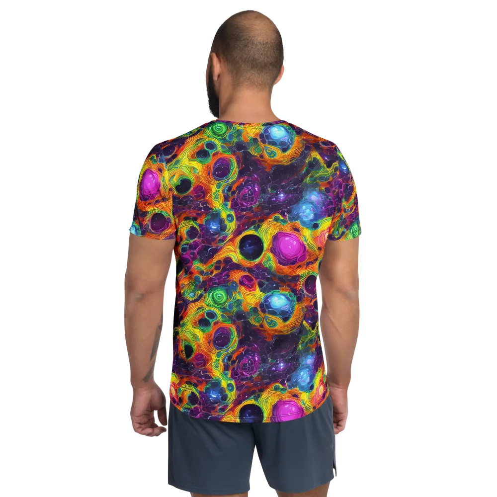 Luminous Orbits on Men's Athletic T-Shirt — Back