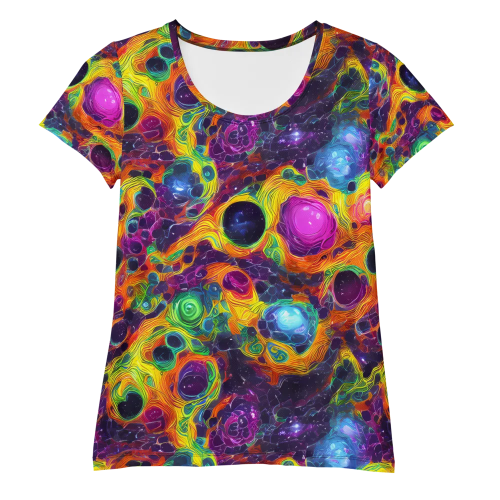 Luminous Orbits on Women's Athletic T-Shirt — Front