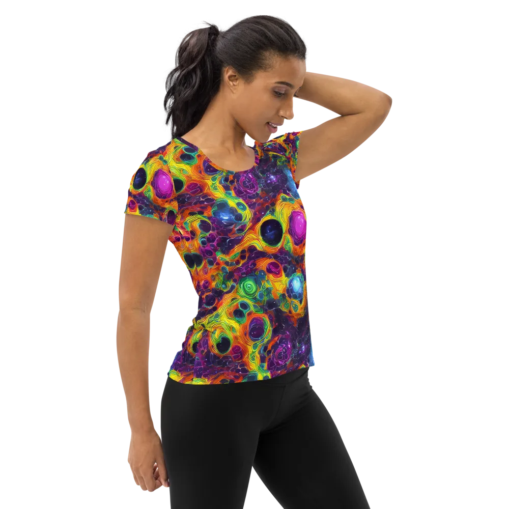 Luminous Orbits on Women's Athletic T-Shirt — Right