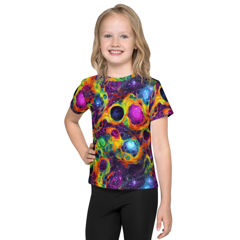 Luminous Orbits on Kids Crew Neck T-Shirt — Front
