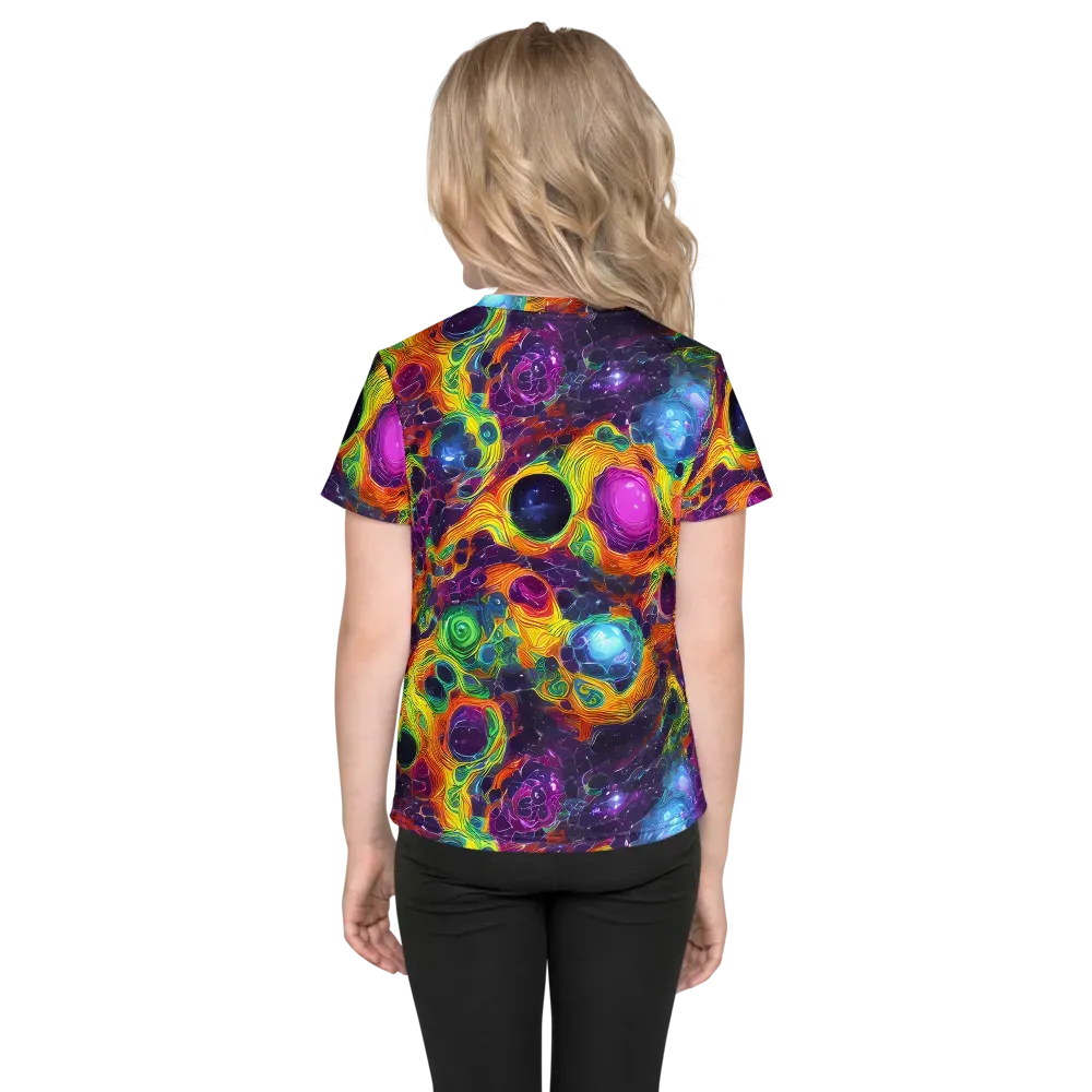 Luminous Orbits on Kids Crew Neck T-Shirt — Back
