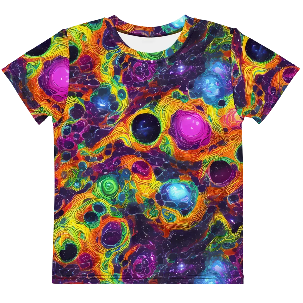 Luminous Orbits on Kids Crew Neck T-Shirt — Front