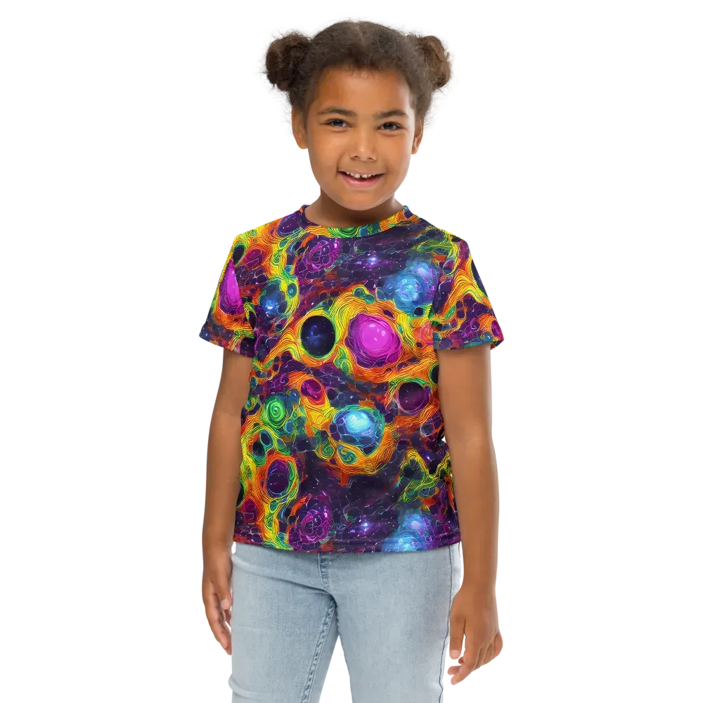 Luminous Orbits on Kids Crew Neck T-Shirt — Front
