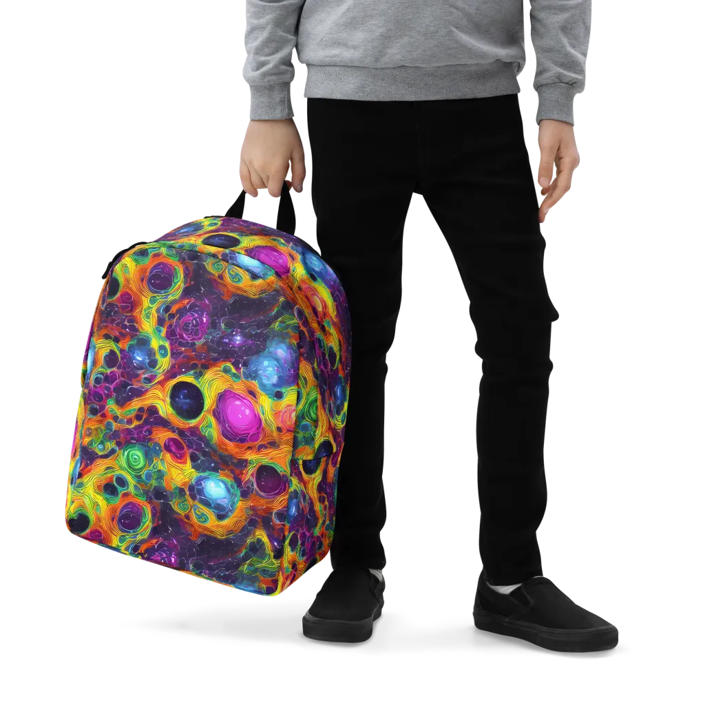 Luminous Orbits on Minimalist Backpack — Zoomed-in