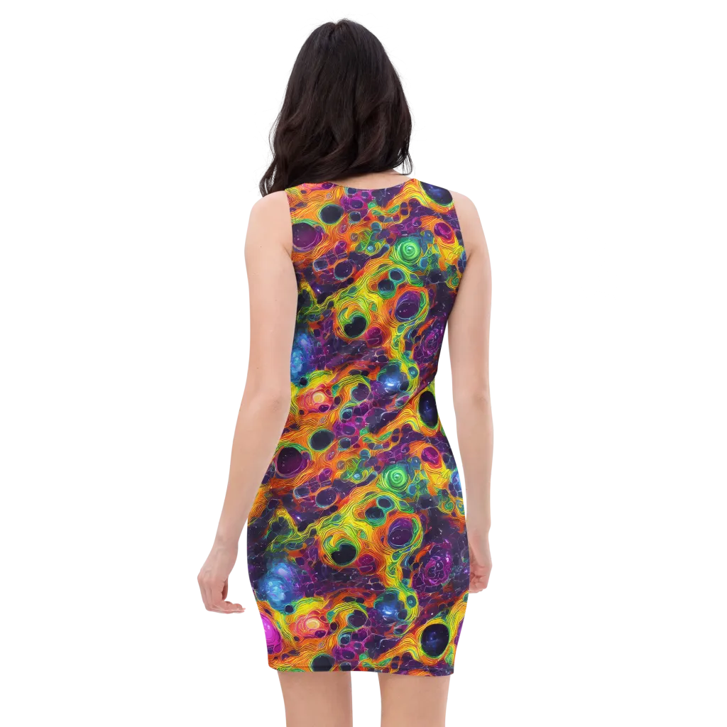 Luminous Orbits on Bodycon Dress — Back