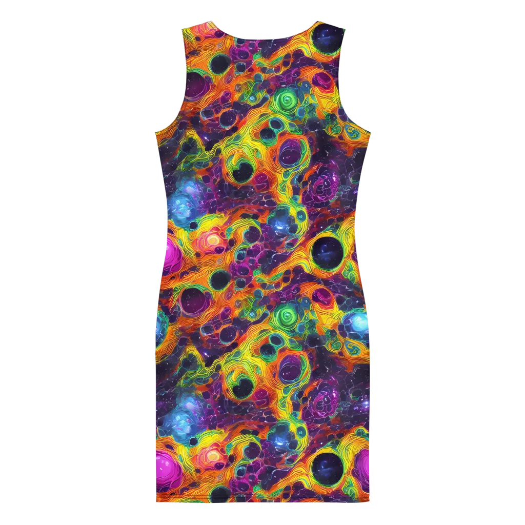 Luminous Orbits on Bodycon Dress — Back