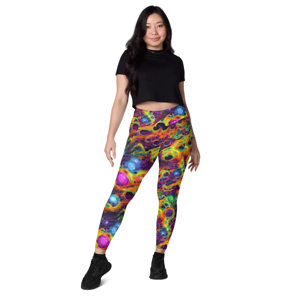 Luminous Orbits on Leggings with Pockets — Front