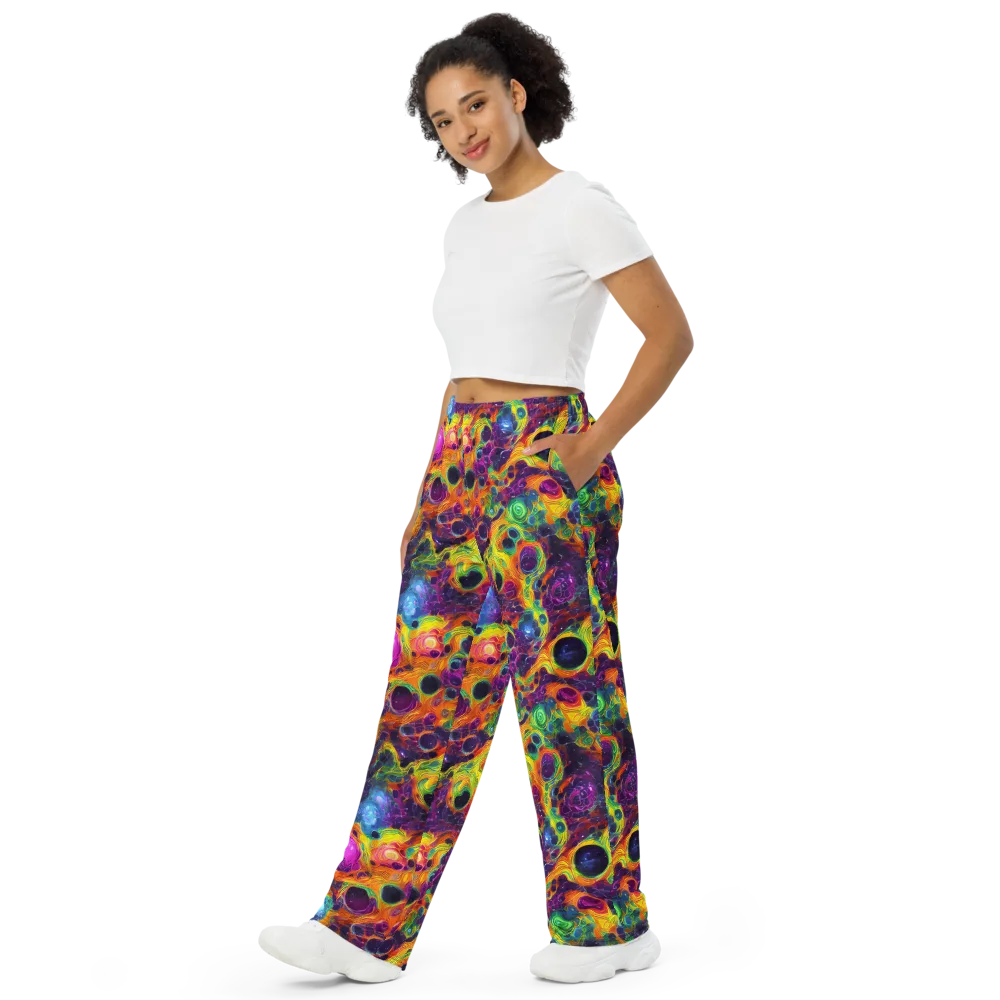 Luminous Orbits on Wide-Leg Pants — Left Front