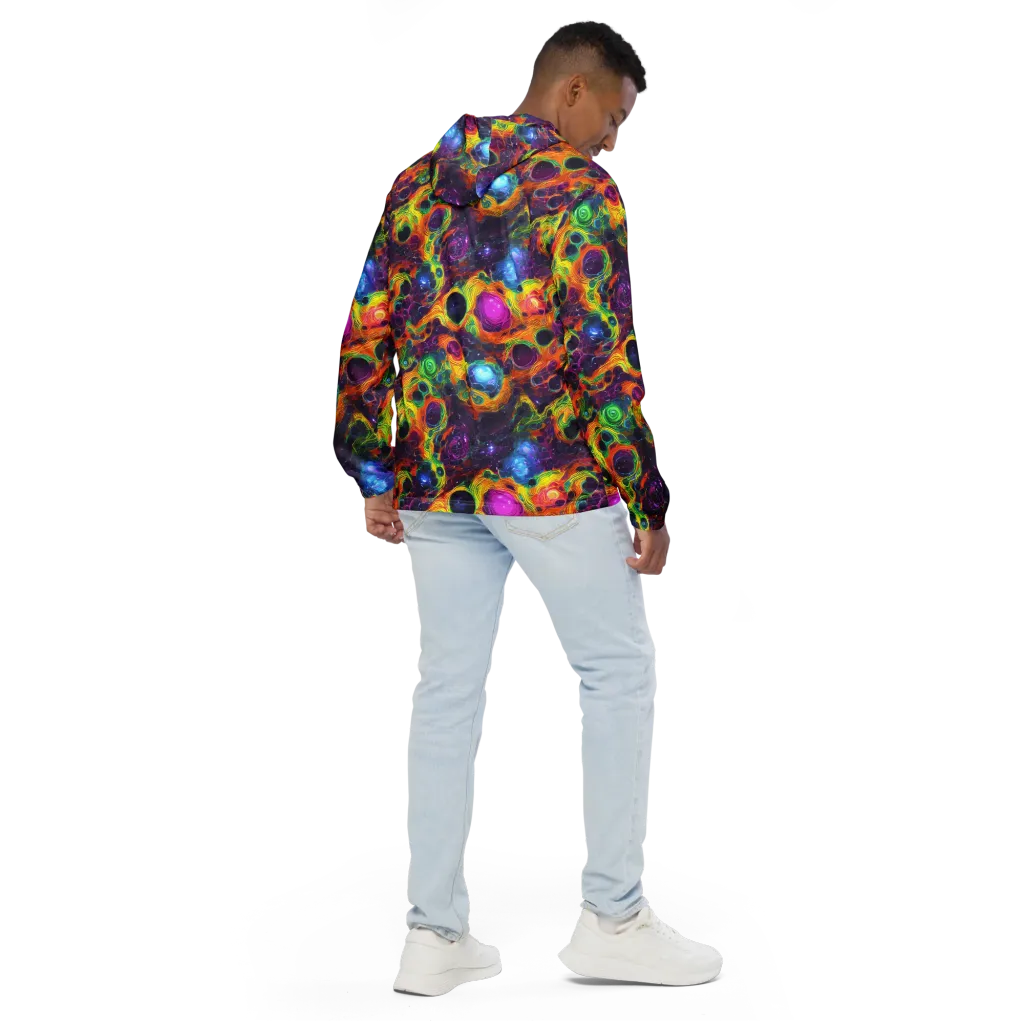 Luminous Orbits on Men's Windbreaker — Back