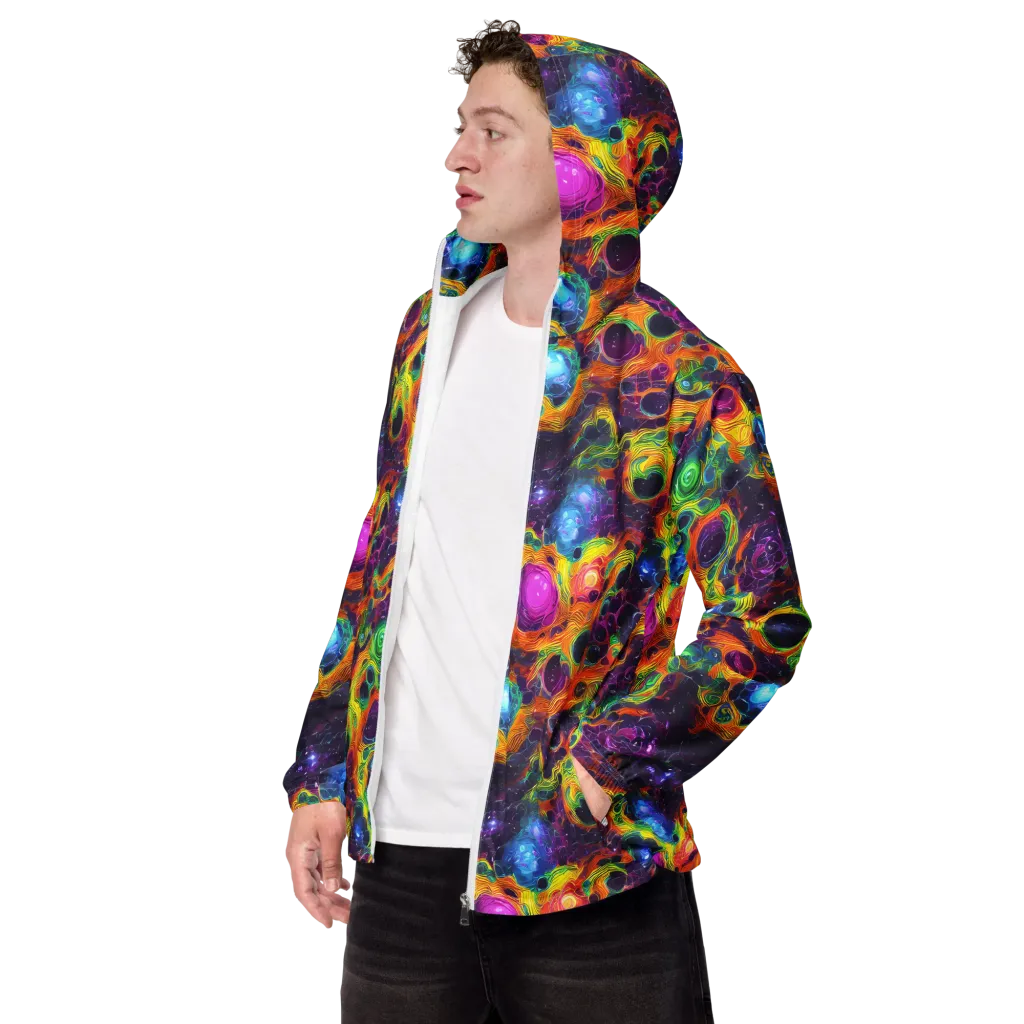 Luminous Orbits on Men's Windbreaker — Left Front