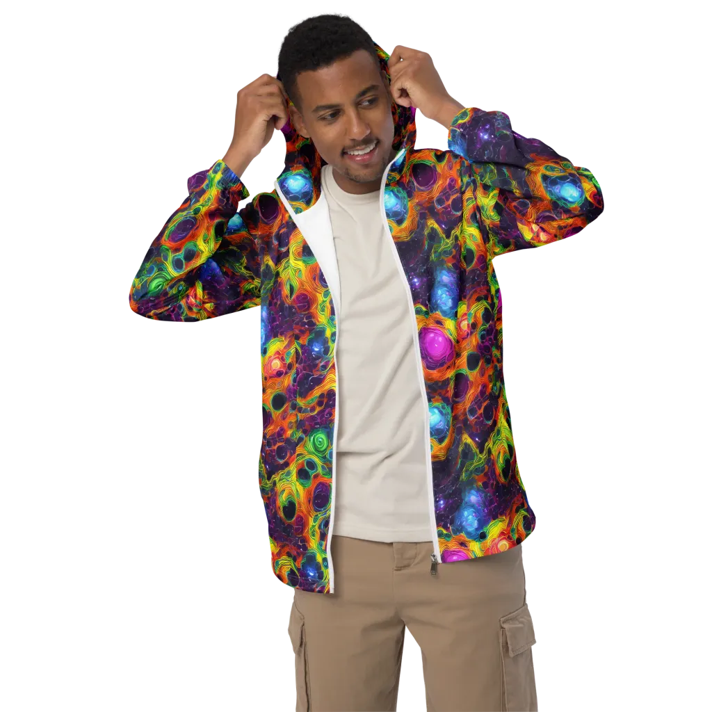 Luminous Orbits on Men's Windbreaker — Front