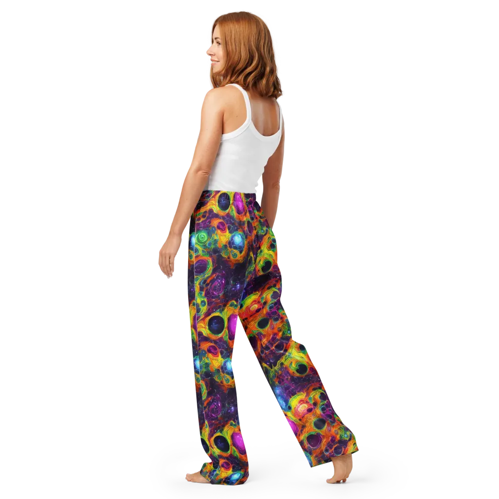 Luminous Orbits on Women's Pajama Pants — Back