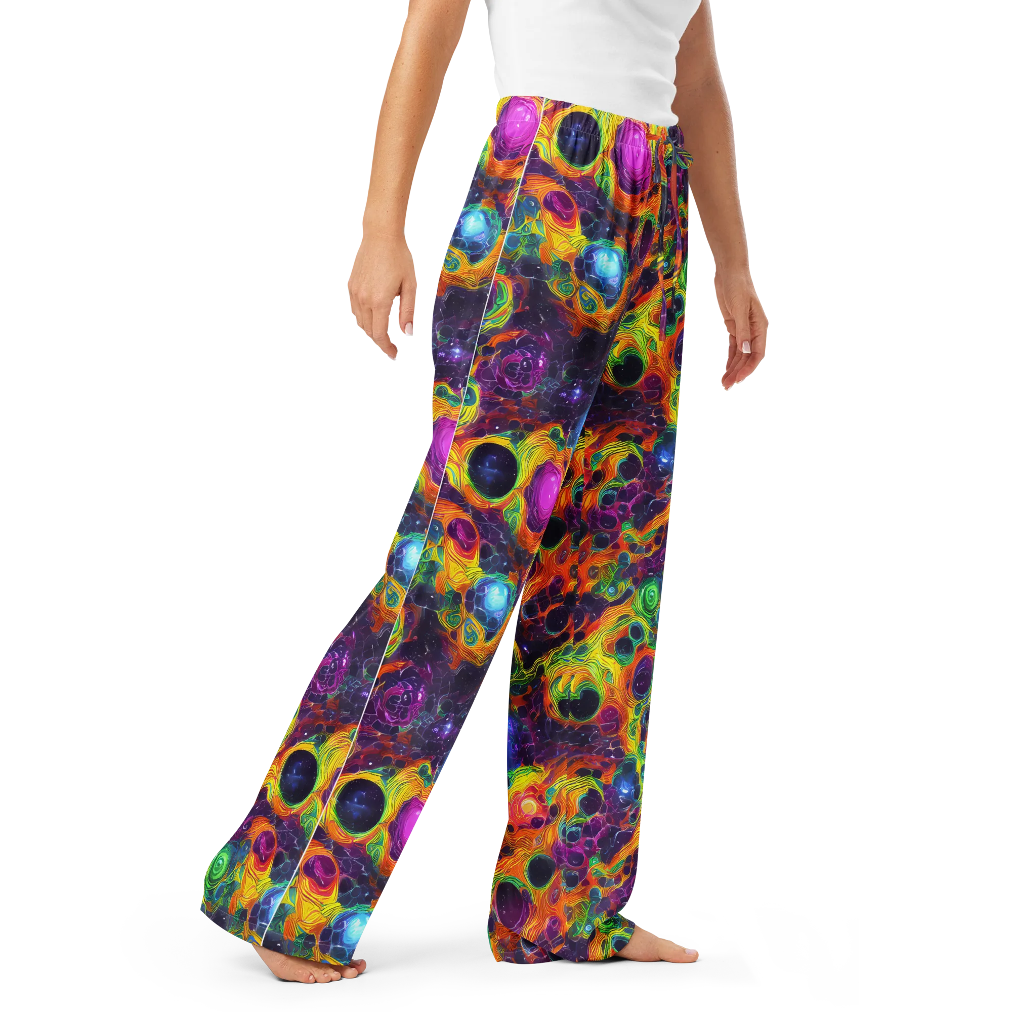 Luminous Orbits on Women's Pajama Pants — Right Front