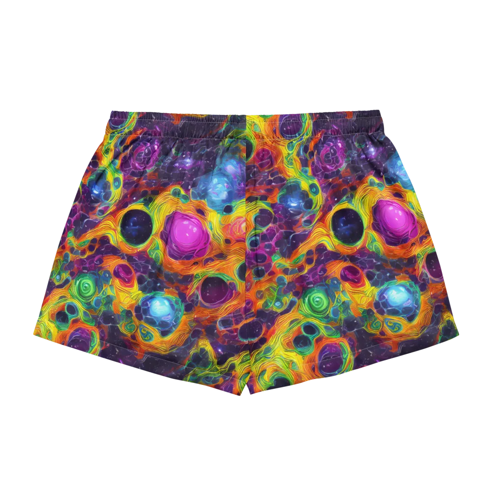 Luminous Orbits on Women's Pajama Shorts — Back