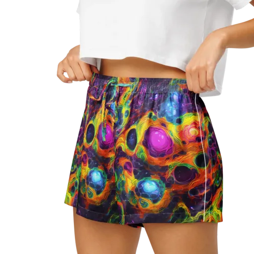 Luminous Orbits on a Women's Pajama Shorts