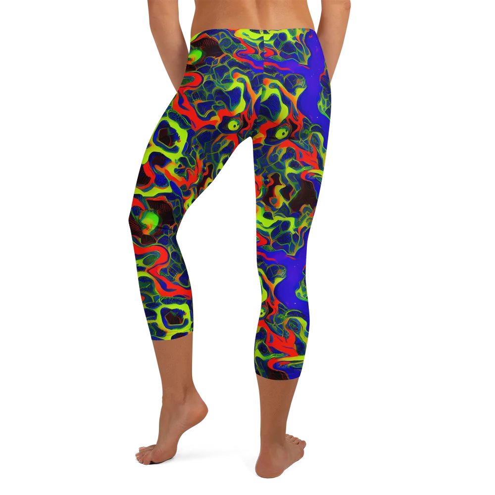 Lucid Static on Capri Leggings — Back