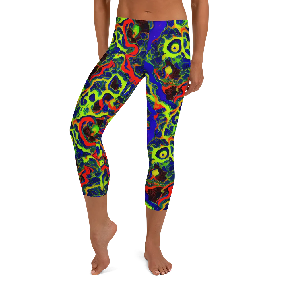 Lucid Static on Capri Leggings — Front