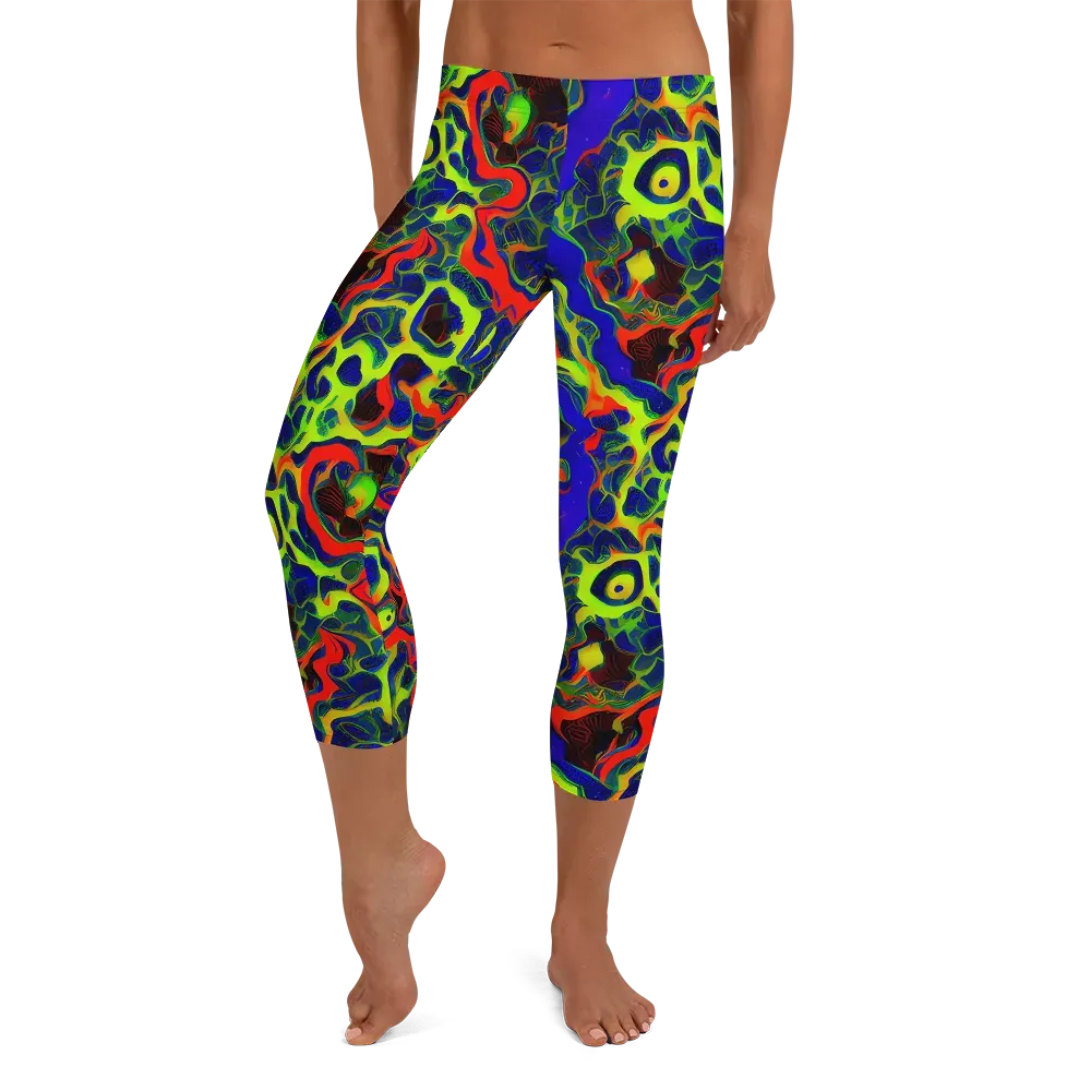 Lucid Static on Capri Leggings — Front