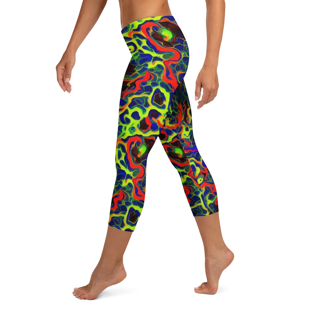 Lucid Static on Capri Leggings — Left