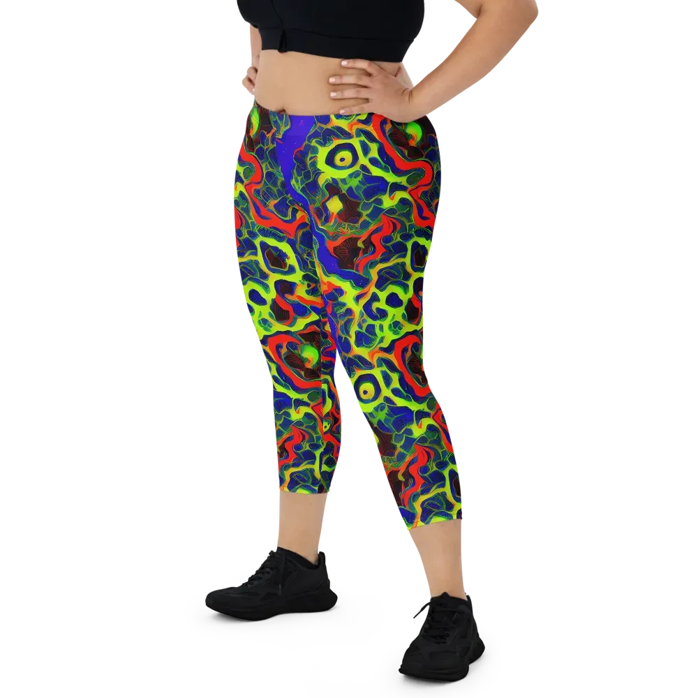 Lucid Static on Capri Leggings — Front