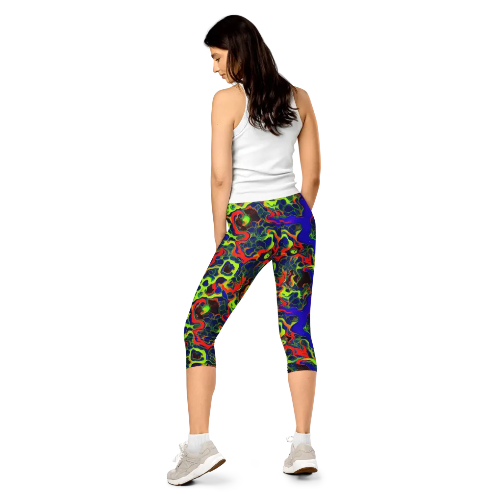 Lucid Static on Capri Leggings — Back