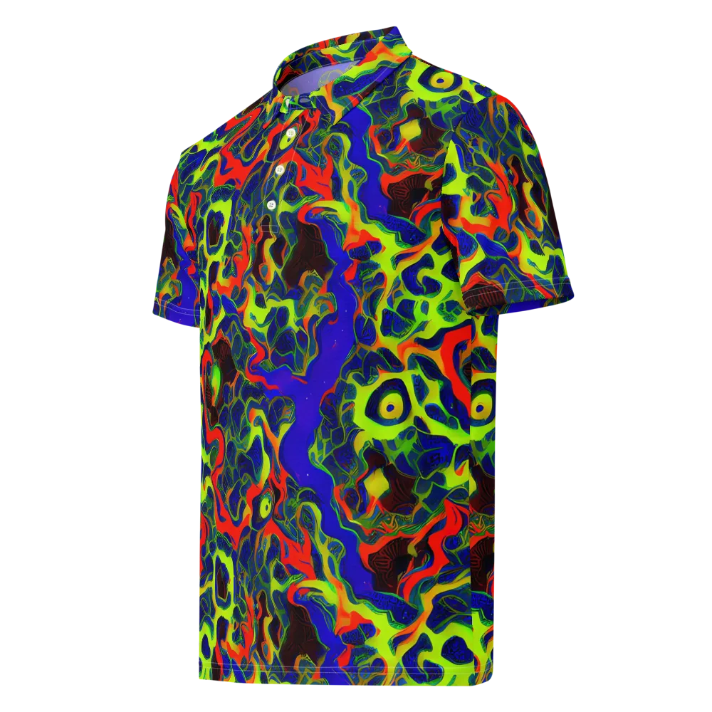 Lucid Static on Men's Slim Fit Polo Shirt — Left Front