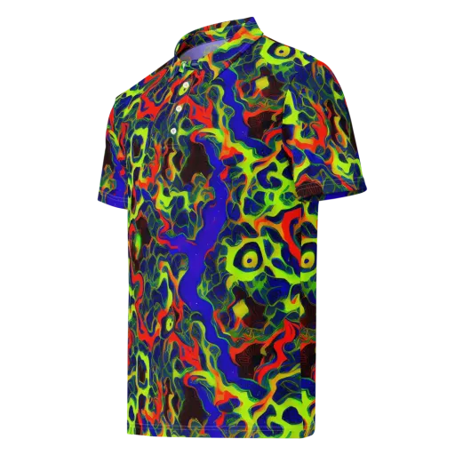 Lucid Static on a Men's Slim Fit Polo Shirt