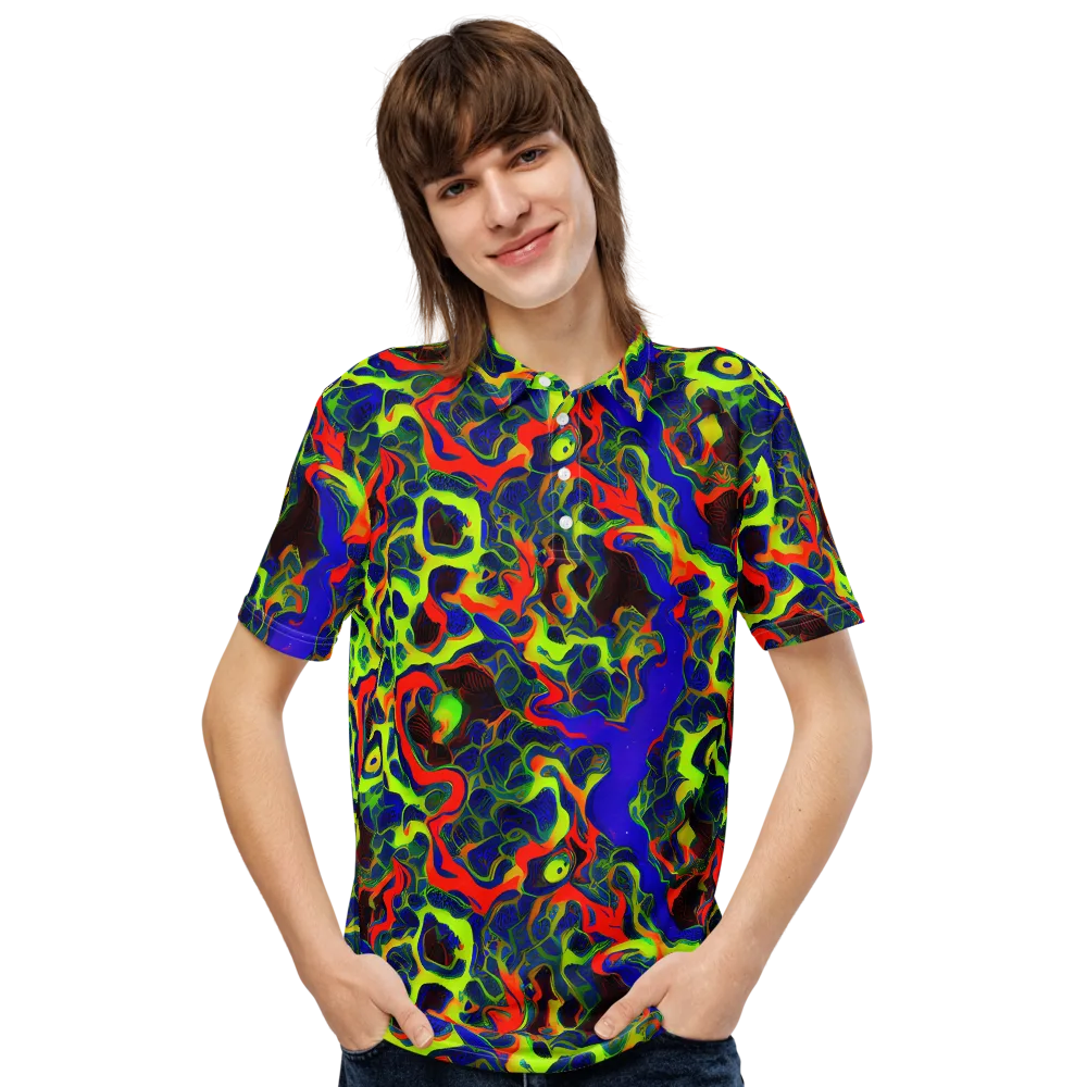 Lucid Static on Men's Slim Fit Polo Shirt — Front