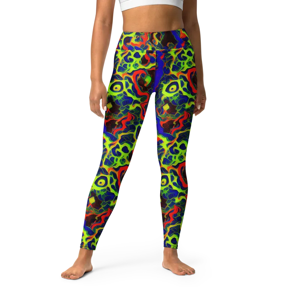 Lucid Static on Yoga Leggings — Front