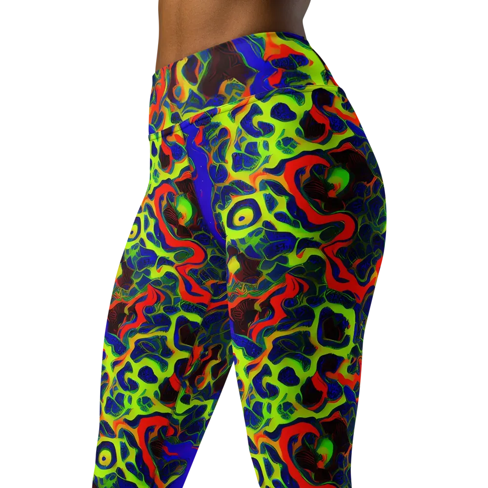 Lucid Static on Yoga Leggings — Left Front