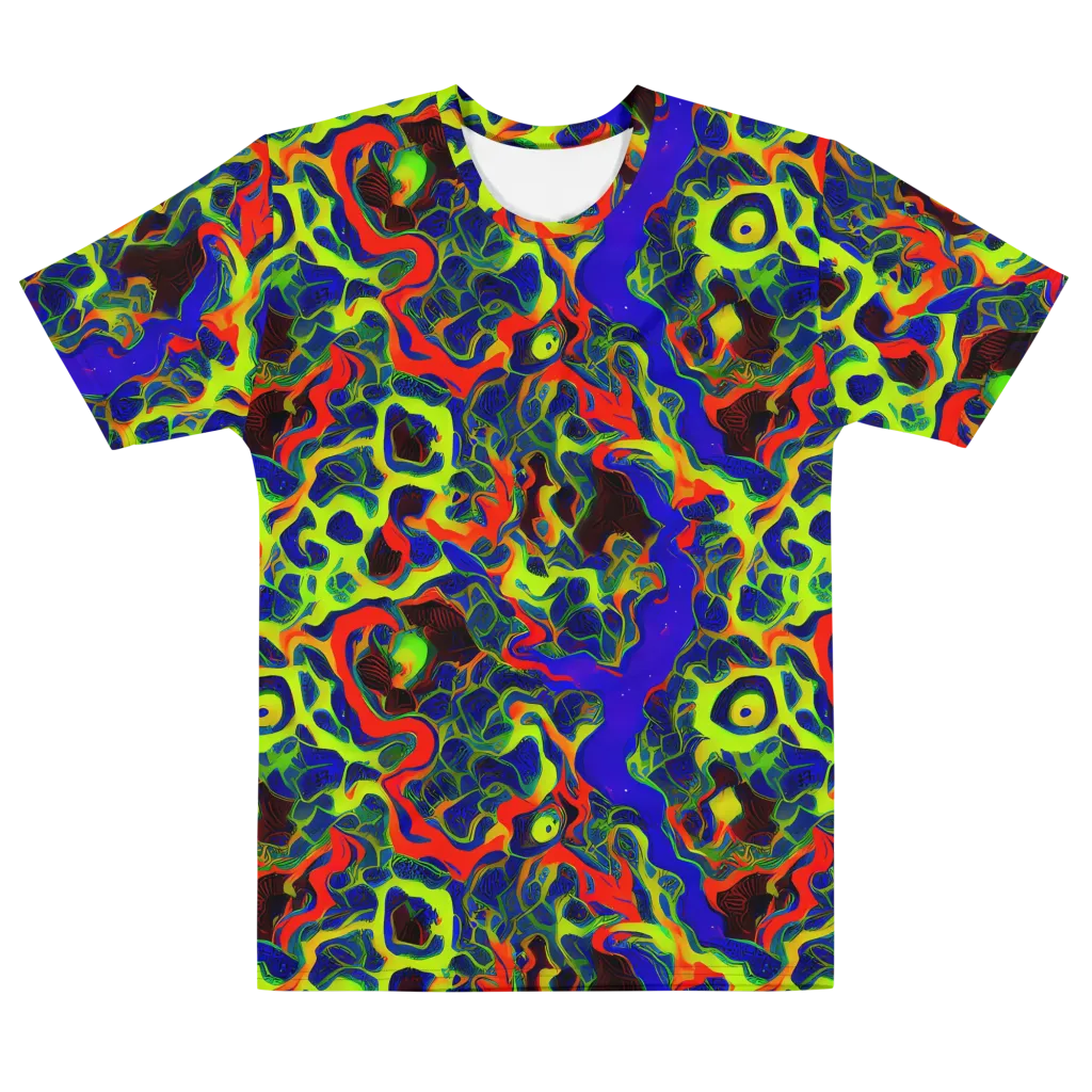 Lucid Static on Men's Cotton Crew Neck T-Shirt — Front