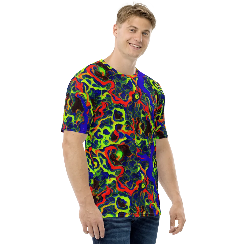 Lucid Static on Men's Crew Neck T-Shirt — Right