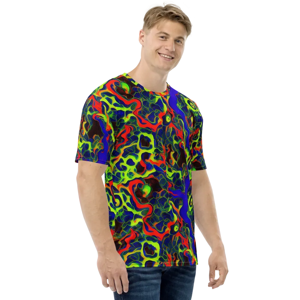 Lucid Static on Men's Crew Neck T-Shirt — Right