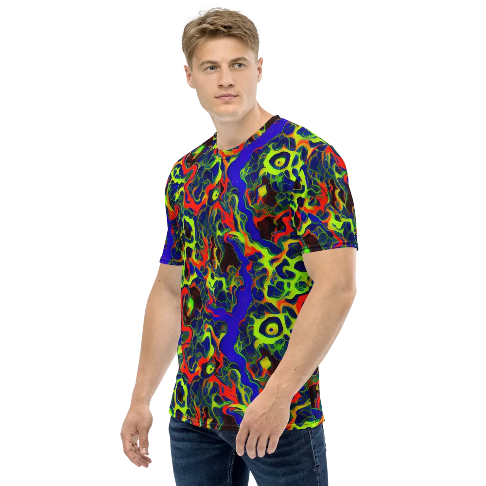 Lucid Static on Men's Crew Neck T-Shirt — Left