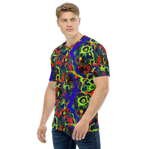 Lucid Static on a Men's Crew Neck T-Shirt