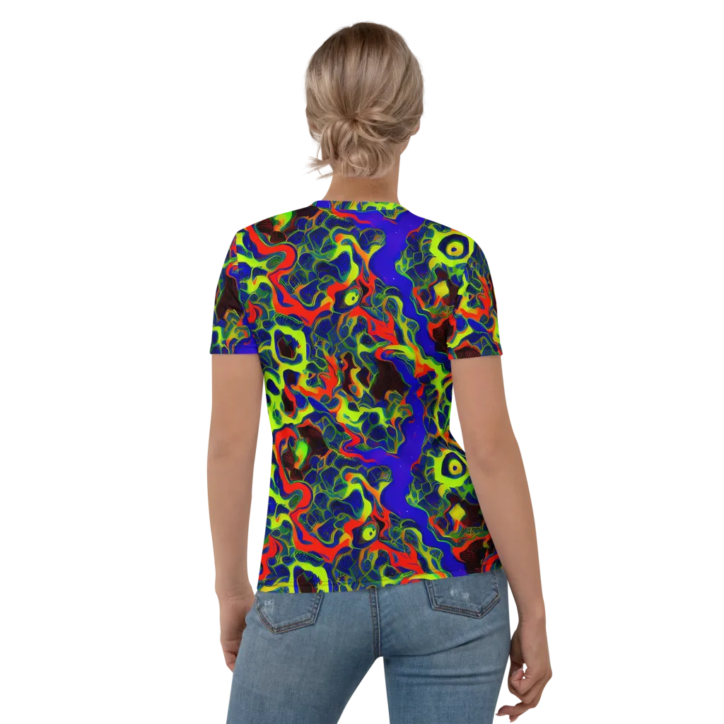 Lucid Static on Women's Crew Neck T-Shirt — Back